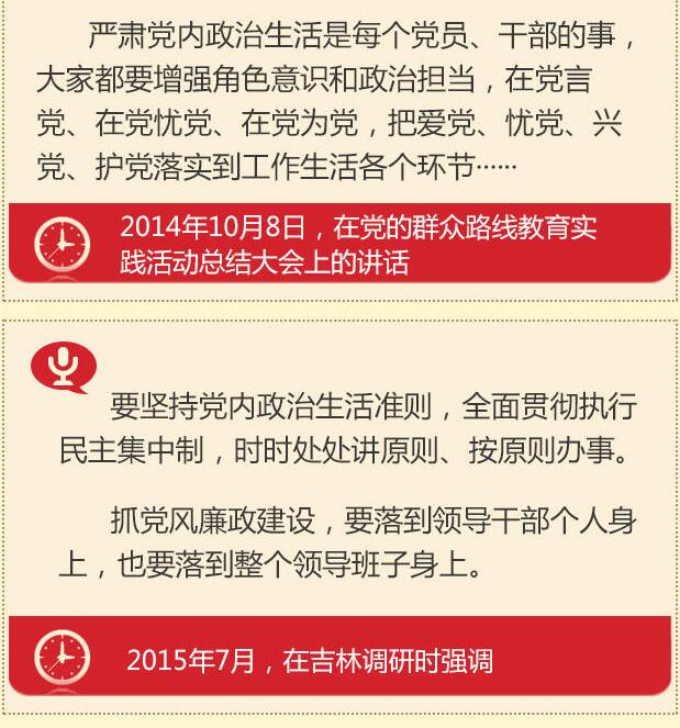 黨的十八大以來(lái)習(xí)總書(shū)記“話(huà)”黨內(nèi)政治生活