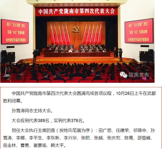 市第四次黨代會勝利閉幕！選出新一屆領(lǐng)導(dǎo)班子