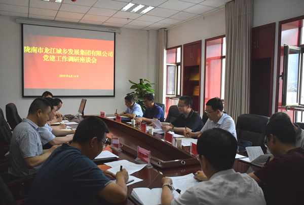 隴南市委常委、組織部部長楊郃調(diào)研指導(dǎo)市龍江城鄉(xiāng)發(fā)展集團(tuán)公司黨建工作